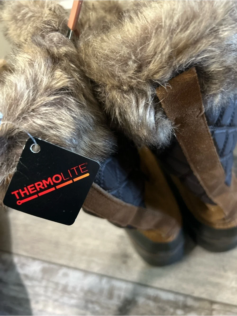 Lands End Squall Winter Boots Faux-Fur Trim Waterproof quilted toggle